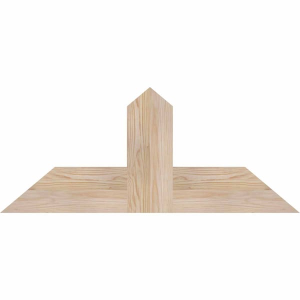 Ekena Millwork Portland Smooth Timber Gable Bracket, Douglas Fir, 36"W x 15"H x 1 1/2"D x 5 1/2"F, 10/12 Pitch GBW036X15X0206POR00SDF - main
